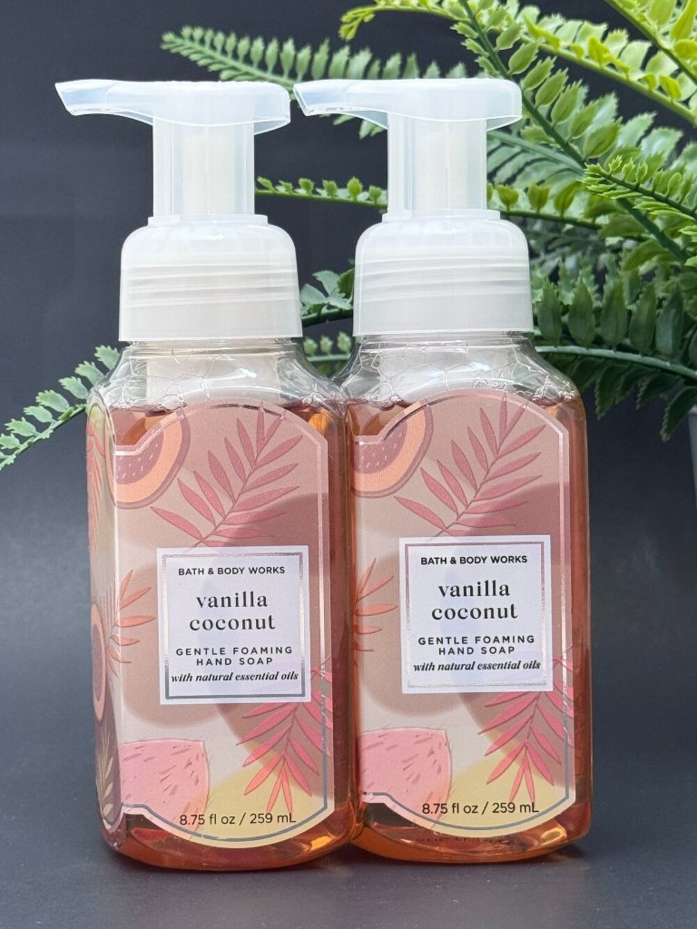 Bath & Body Works BBW Vanilla Coconut Gentle Foaming Hand Soaps X 2